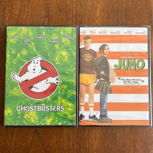 2 dvd movies: Ghostbusters and Juno